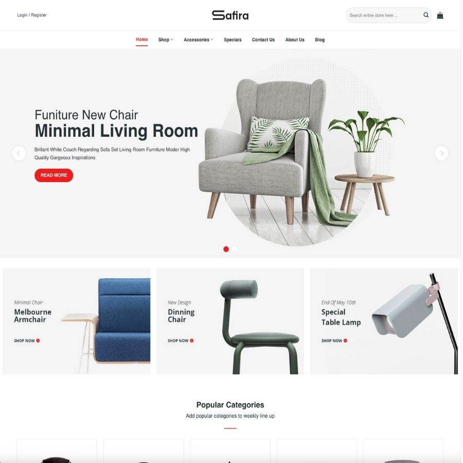 Themes WordPress mẫu website công ty nội thất, thiết kế nội thất, web bán đồ nội thất bàn ghế 26