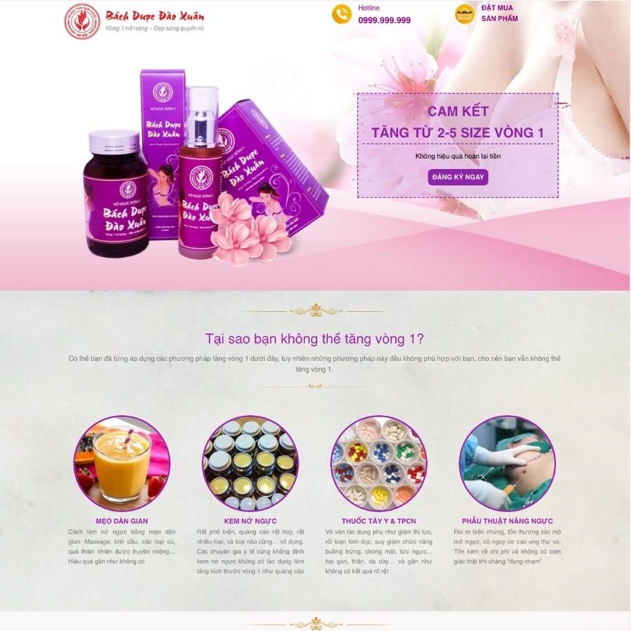 Themes WordPress mẫu website bán thảo dược, landingpage thẩm mỹ, bán thuốc