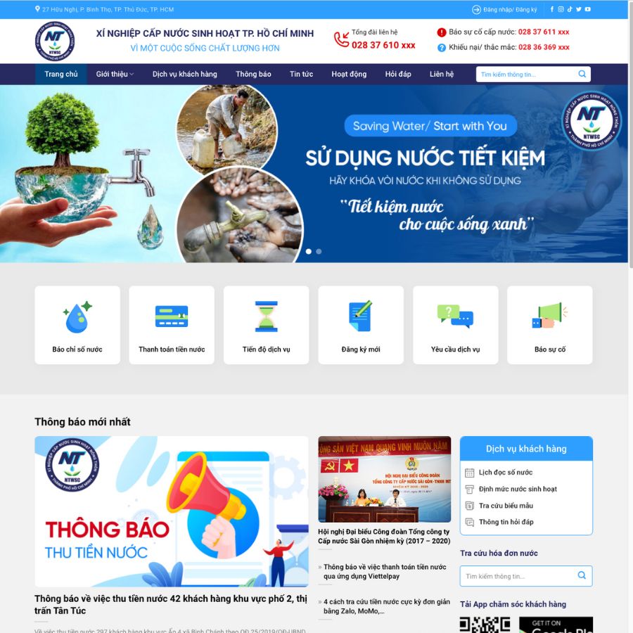 Themes wordpress cấp nước, công ty điện nước cực chuyên nghiệp
