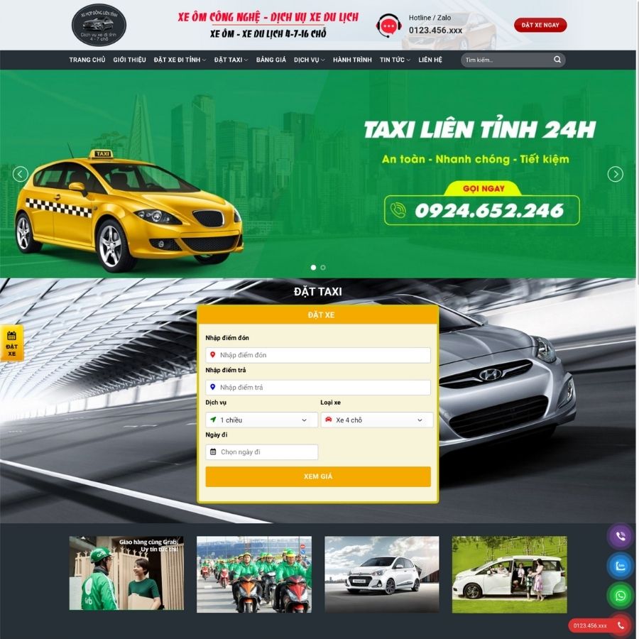 Themes wordpress mẫu website dịch vụ thuê xe, ứng dụng đặt xe, web thuê xe 4