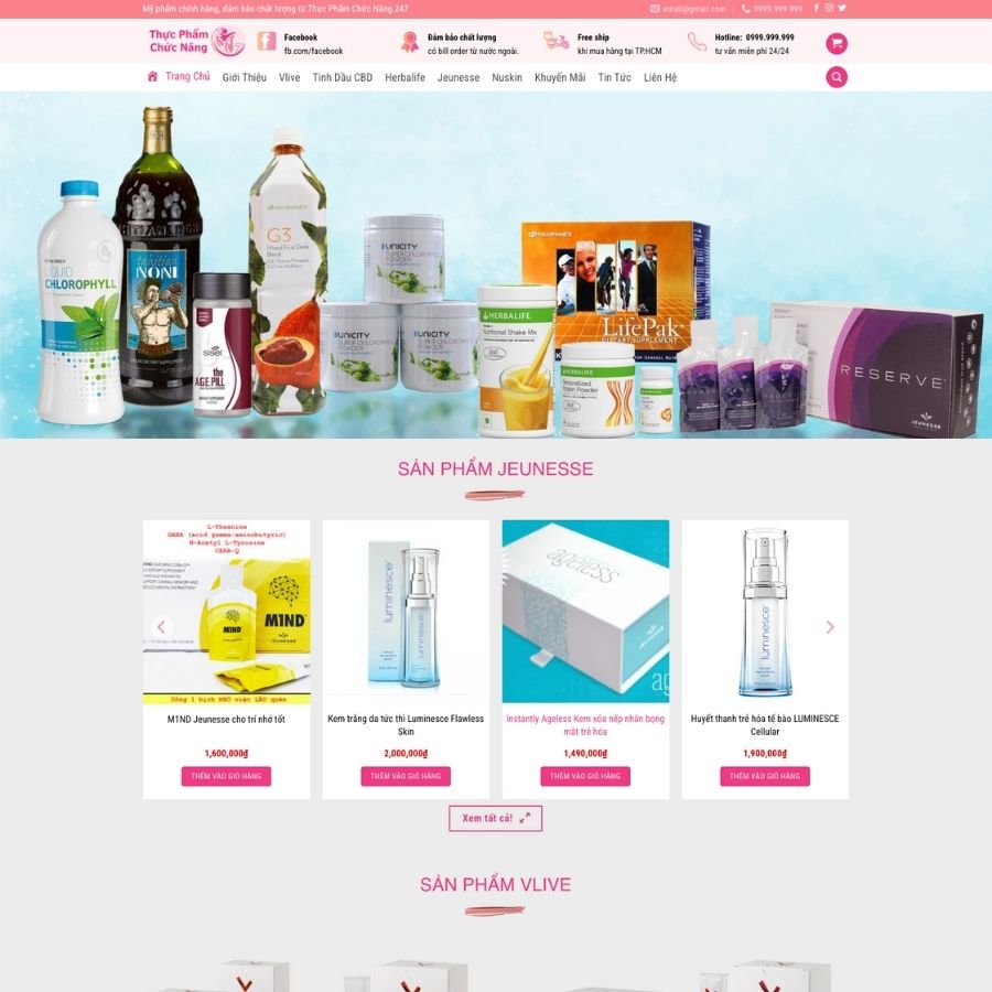 Themes WordPress mẫu website thực phẩm thiên nhiên, thuốc trị mụn, đồ thẩm mỹ cho nữ 13