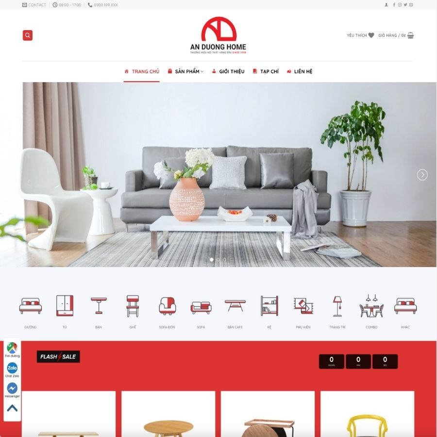 Themes WordPress mẫu website công ty nội thất, thiết kế nội thất, web bán đồ nội thất bàn ghế 25