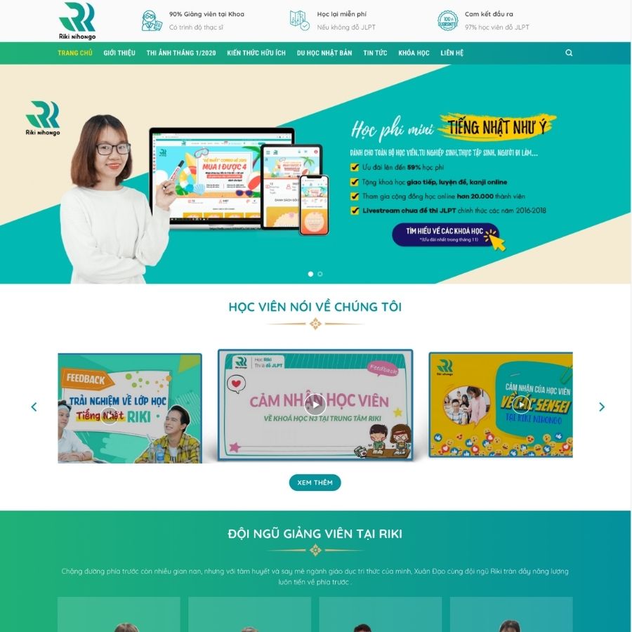 Themes WordPress mẫu website học tiếng anh, khoá học tiếng anh, giới thiệu khoá học nhật