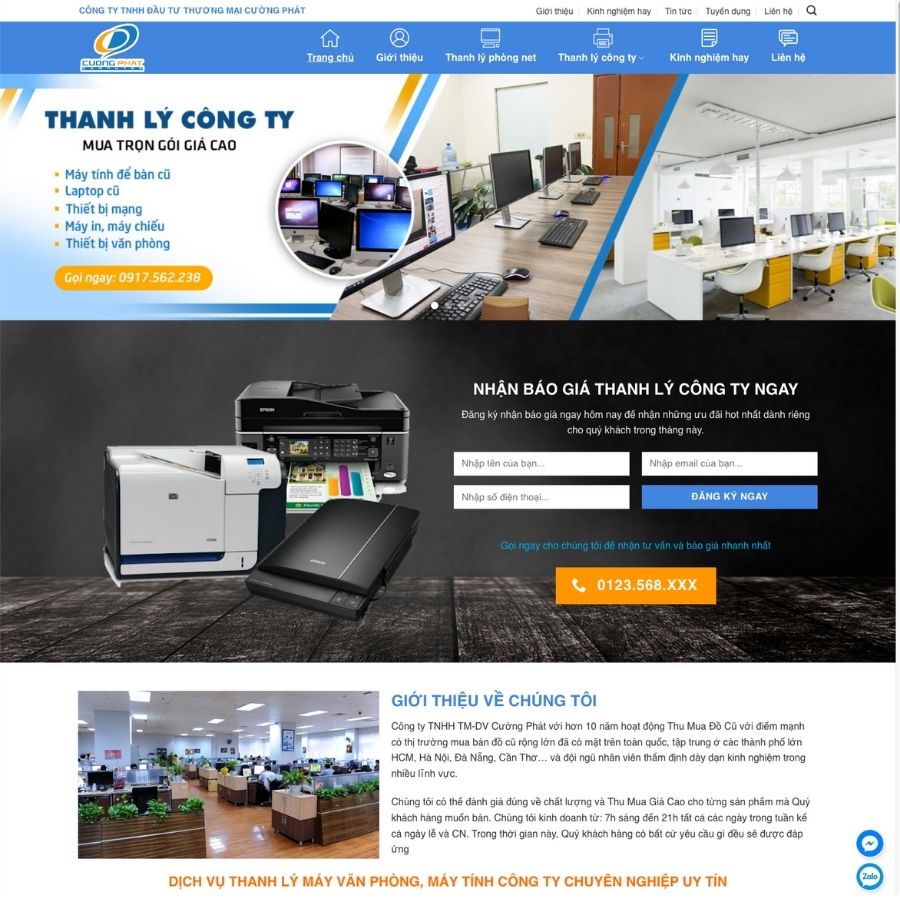 Themes wordpress mẫu website thanh lý đồ, thanh lý đồ văn phòng 4