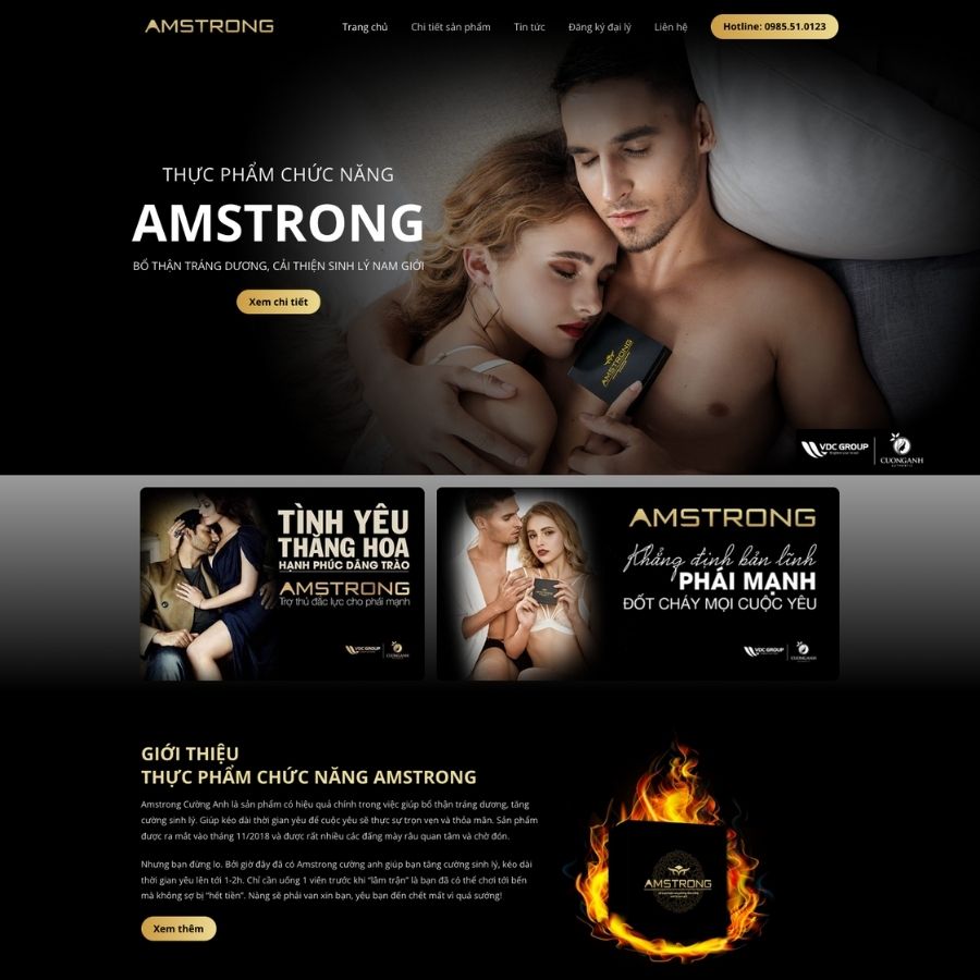 Themes WordPress mẫu website landingpage thực phẩm chức năng , thuốc cho phái mạnh 3