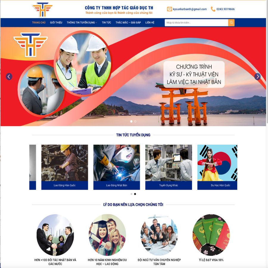 Themes WordPress mẫu website xuất khuất lao động, web mẫu dịch vụ xuất khẩu lao động 5