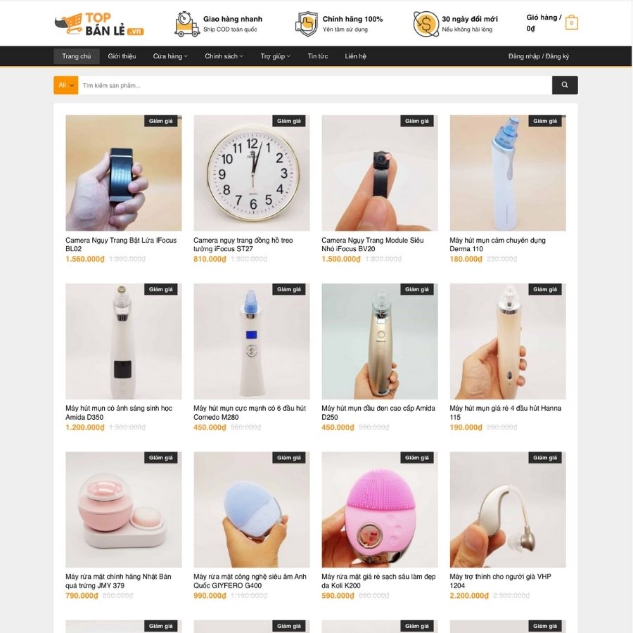 Themes WordPress mẫu website bán hàng online, bách hoá online, bán lẻ