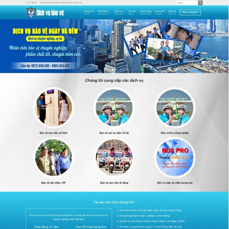 Themes WordPress mẫu website công ty bảo vệ, dịch vụ bảo vệ, mẫu web cung cấp dịch vụ bảo vệ
