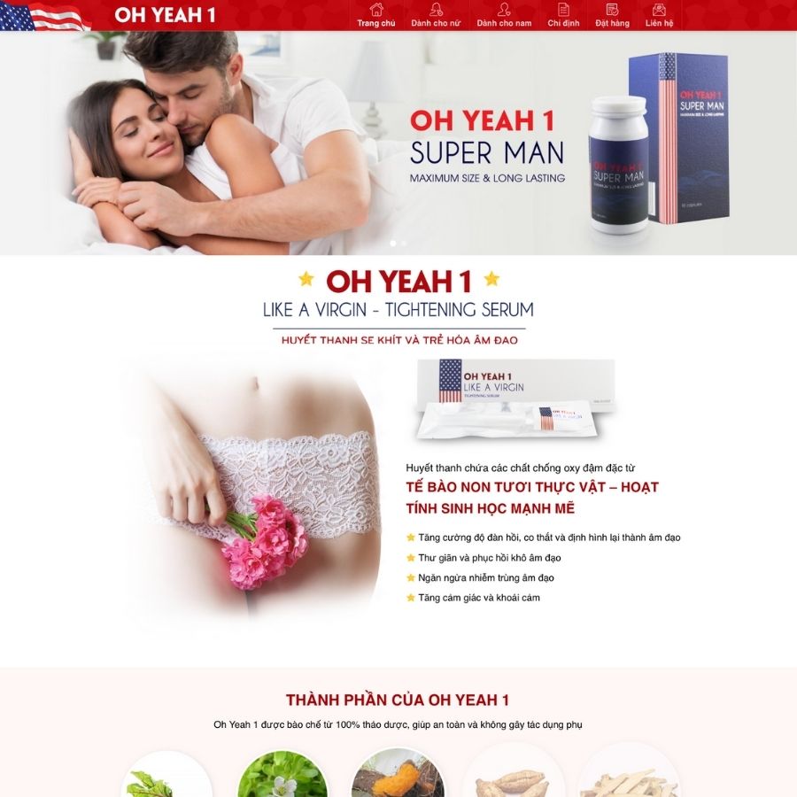 Themes WordPress mẫu website landingpage thực phẩm chức năng , thuốc cho phái mạnh 4