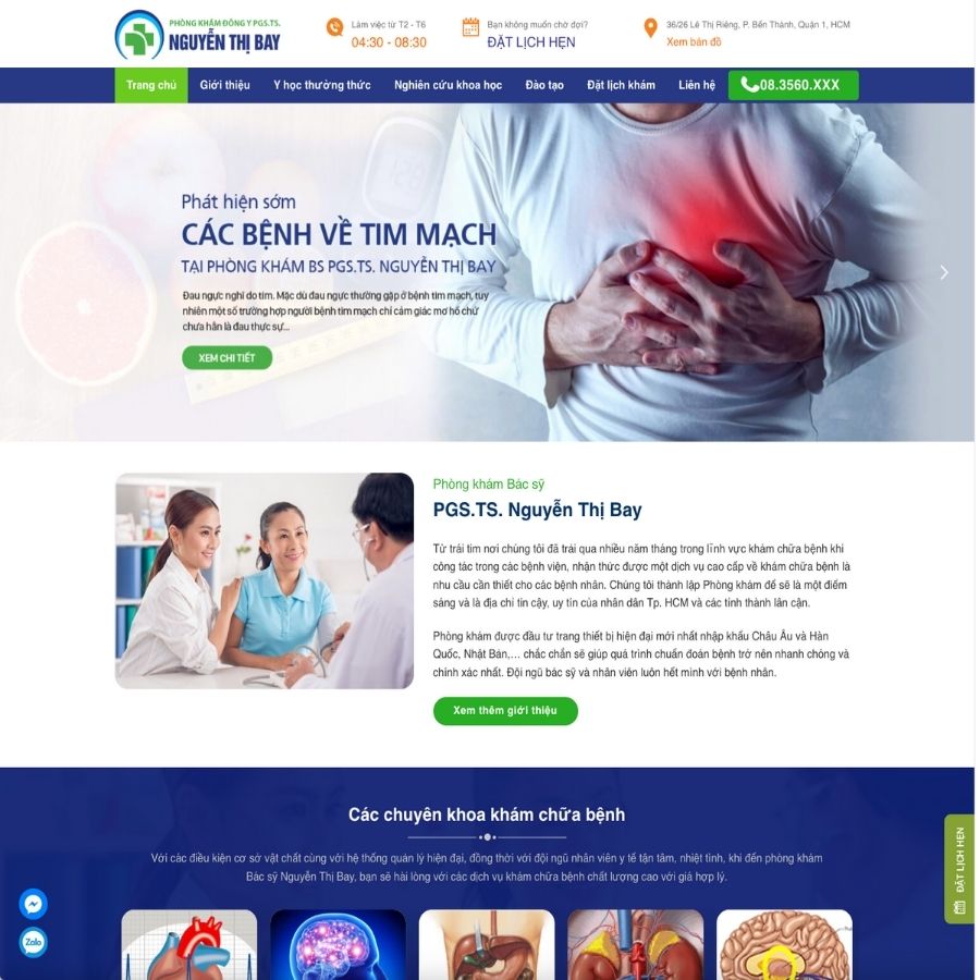 Themes WordPress mẫu website phòng khám, website y tế, phòng khám , tin tức nhà thuốc, bệnh học 4