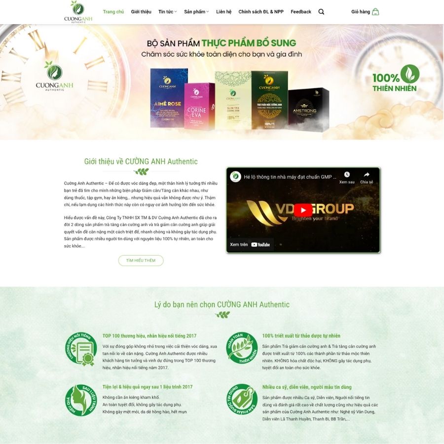 Themes WordPress mẫu website landingpage thực phẩm chức năng , thực phẩm bố sung sức khoẻ 5