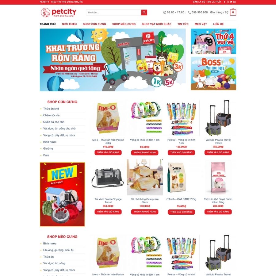 Themes WordPress mẫu website thú cưng, shop cho thú cưng