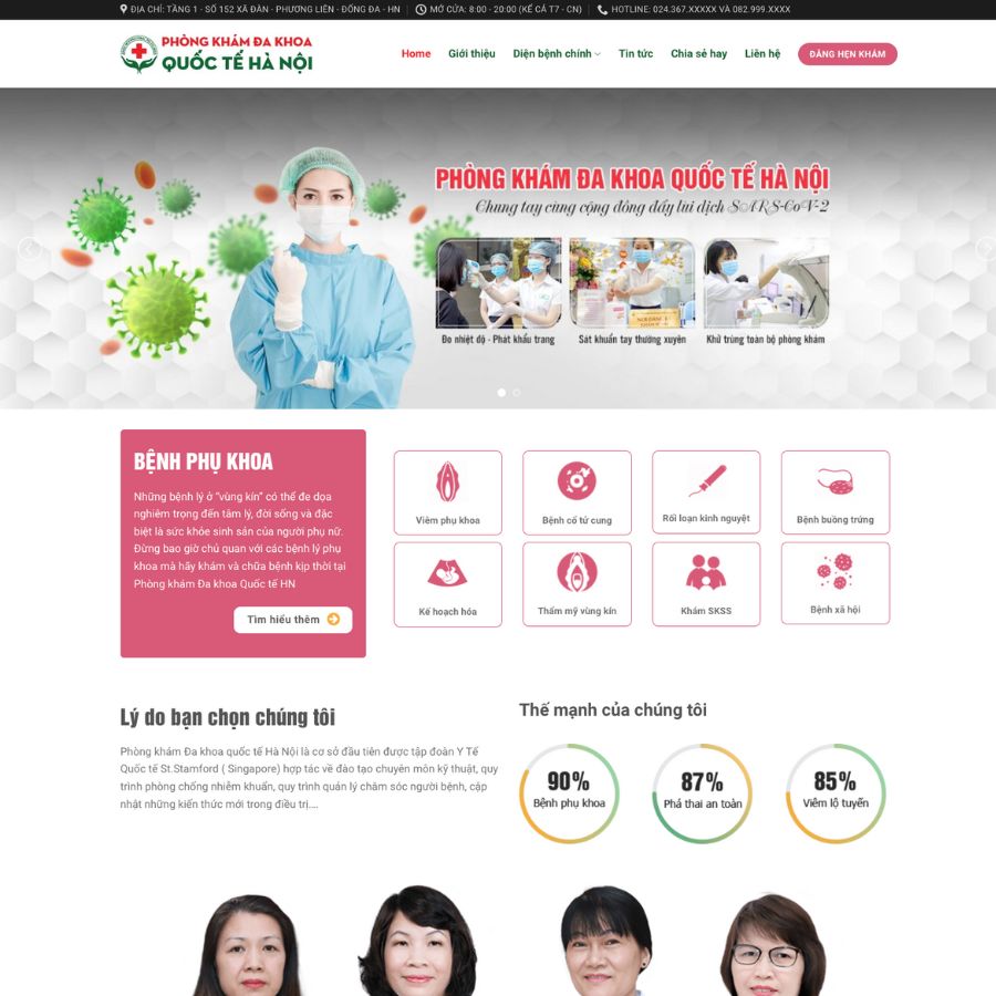 Themes wordpress mẫu website phòng khám, bệnh viện, phòng khám đa khoa 2