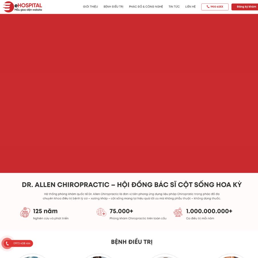 Themes wordpress mẫu website phòng khám, bệnh viện, phòng khám đa khoa 3