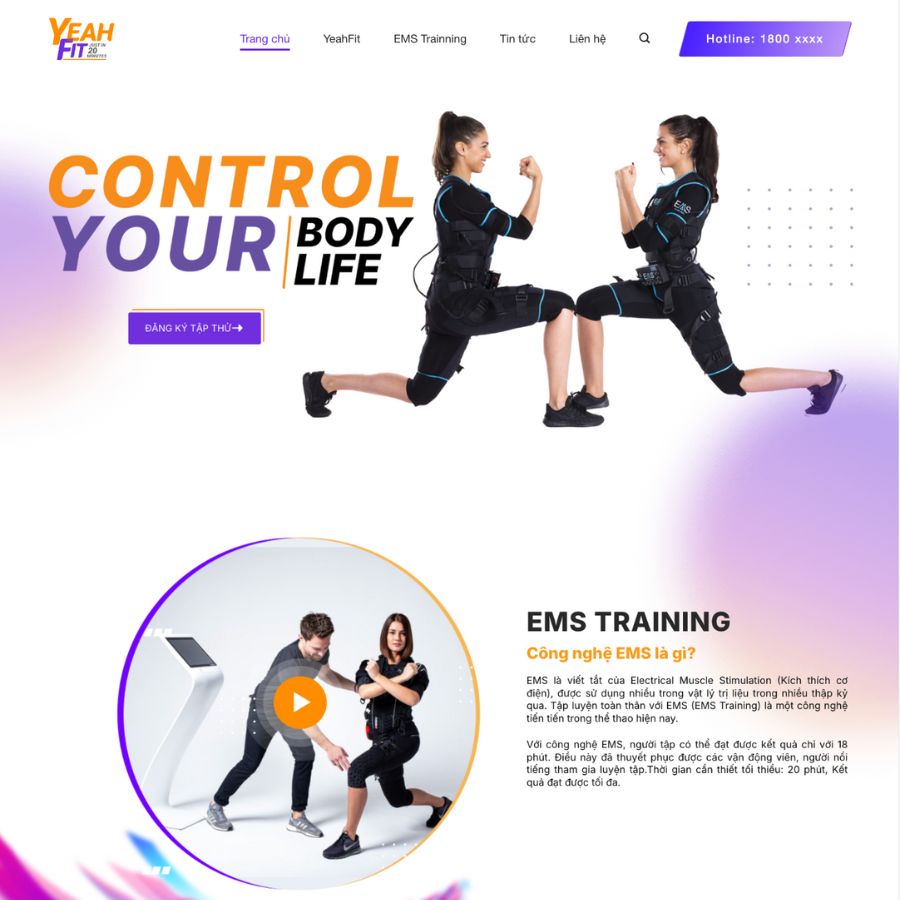 Themes wordpress mẫu website tập gym mẫu website giới thiệu phòng tập gym 2
