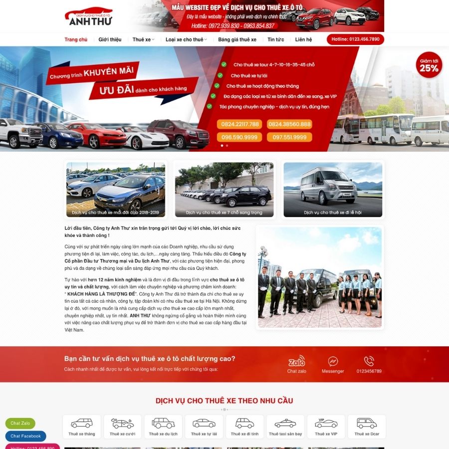 Themes WordPress mẫu website thuê xe ô tô , thuê xe du lịch, thuê xe đám cưới, web thuê ô tô 4