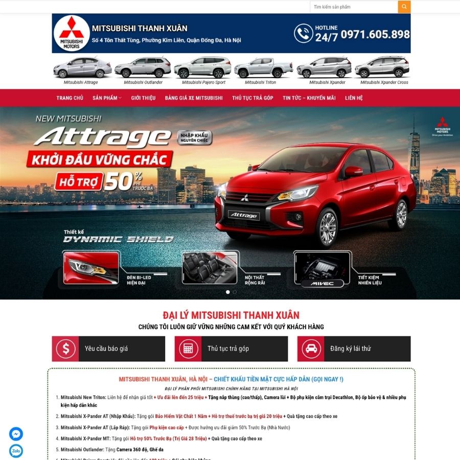 Themes WordPress mẫu website mẫu bán xe, mẫu website bán xe oto toyota, hyundai