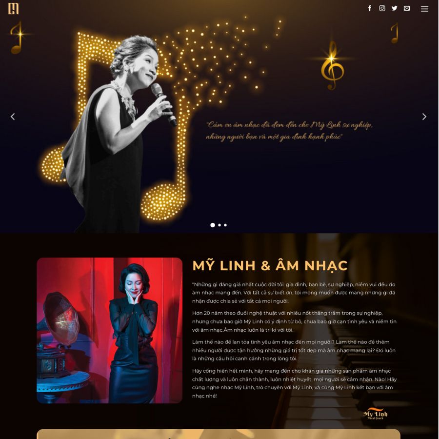 Themes wordpress mẫu website khoá học âm nhạc, giới thiệu sản phẩm, học nhạc