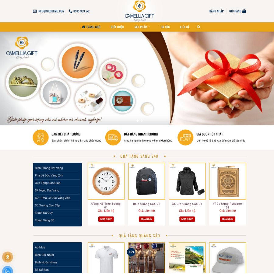 Themes wordpress mẫu website quà tặng,vật phẩm, phụ kiện quà tặng