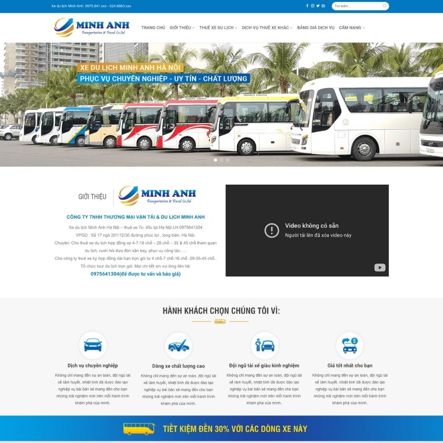 Themes WordPress mẫu website thuê xe ô tô , thuê xe du lịch, thuê xe đám cưới, web thuê ô tô 5