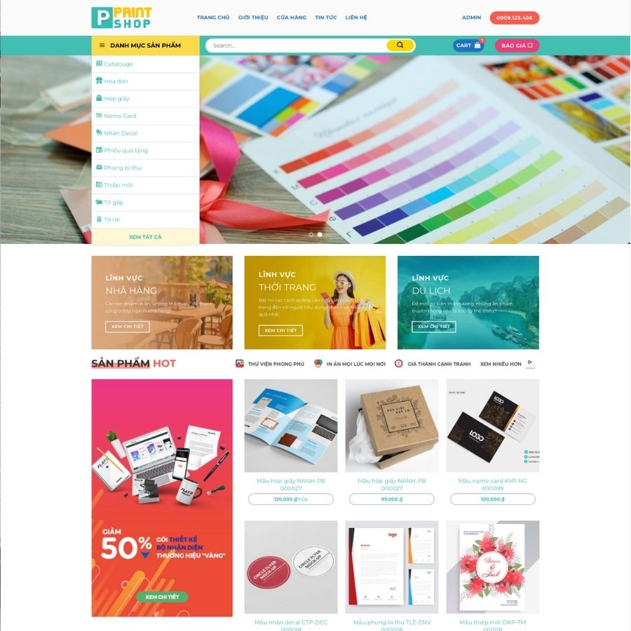 Themes WordPress mẫu website mẫu in ấn, bán sản phẩm sách, in ấn đẹp