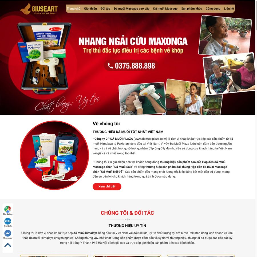 Themes wordpress mẫu website massage, landing page đông ty, đá muối