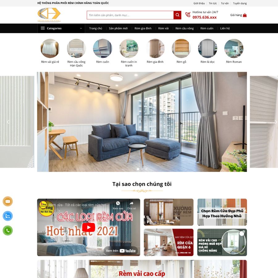 Themes wordpress mẫu website rèm cửa, giới thiệu rèm cửa. cực đẹp 3