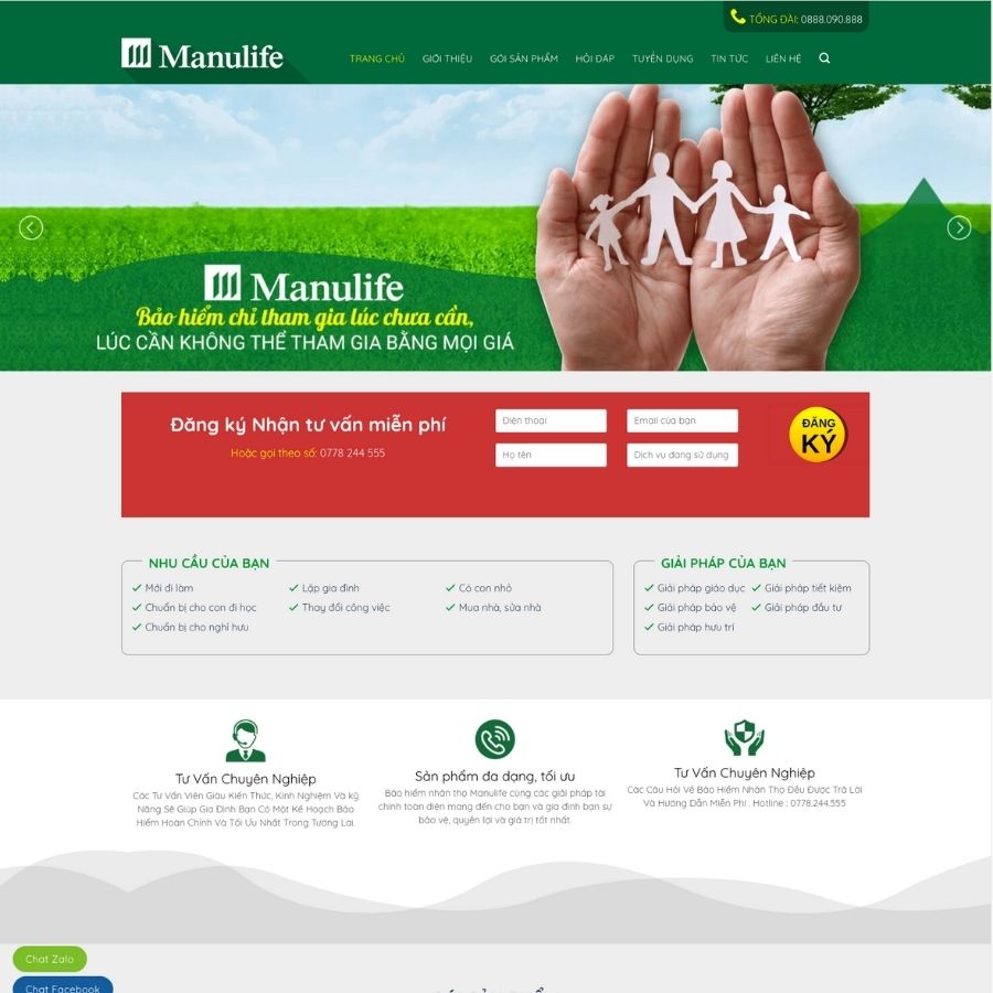 Themes WordPress mẫu website bảo hiểm nhân thọ, website bán bảo hiểm, giới thiệu bảo hiểm 2