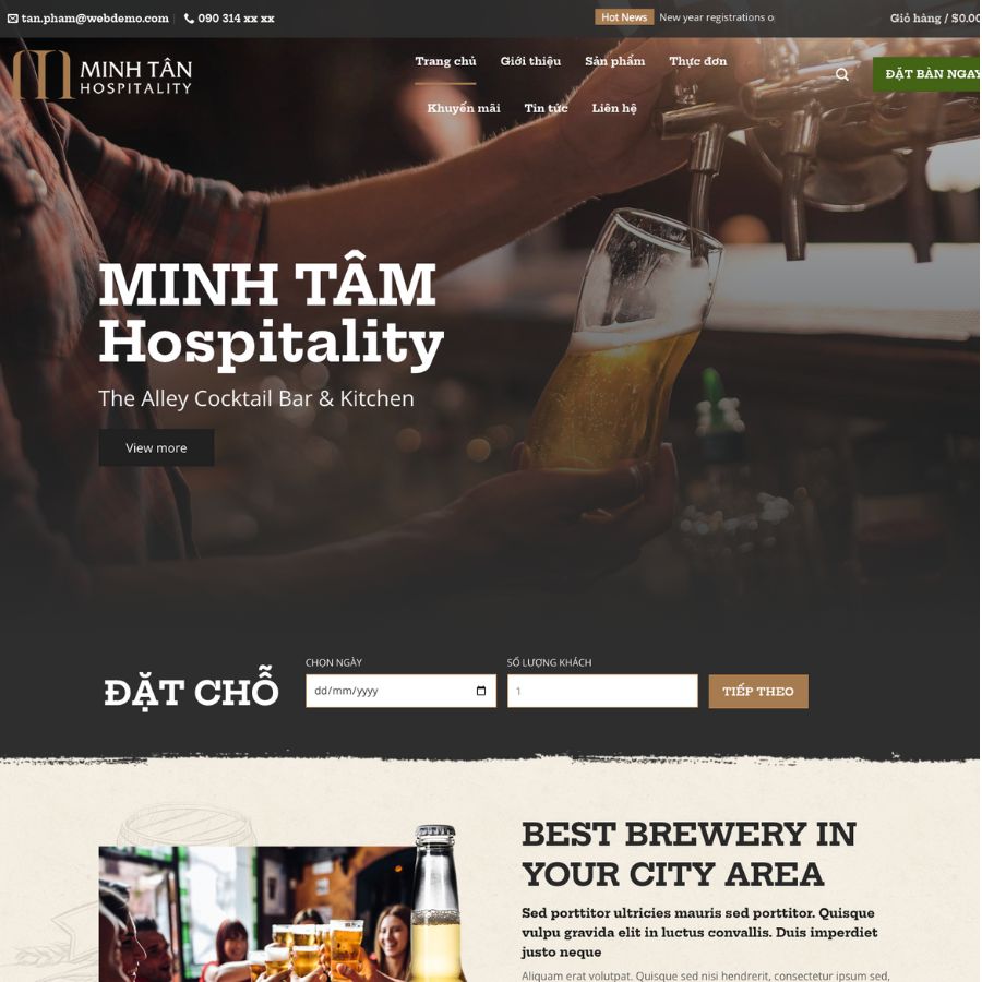 Themes wordpress mẫu website mẫu rượu bia, giới thiệu rượu bia , đồ uống