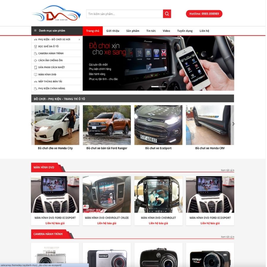 Themes WordPress mẫu website đồ chơi ô tô, website bán phụ kiện ô tô, đồ chơi ô tô cực đẹp