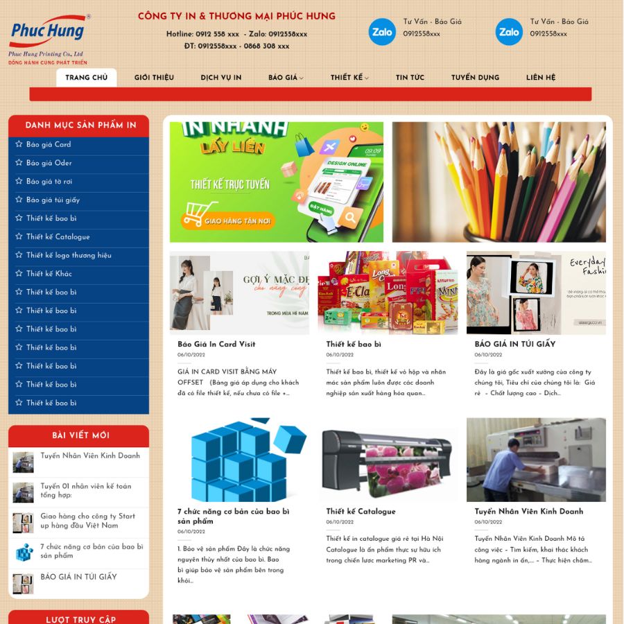 Themes wordpress mẫu website in ấn 3, bán hàng văn phòng, phụ kiện in ấn