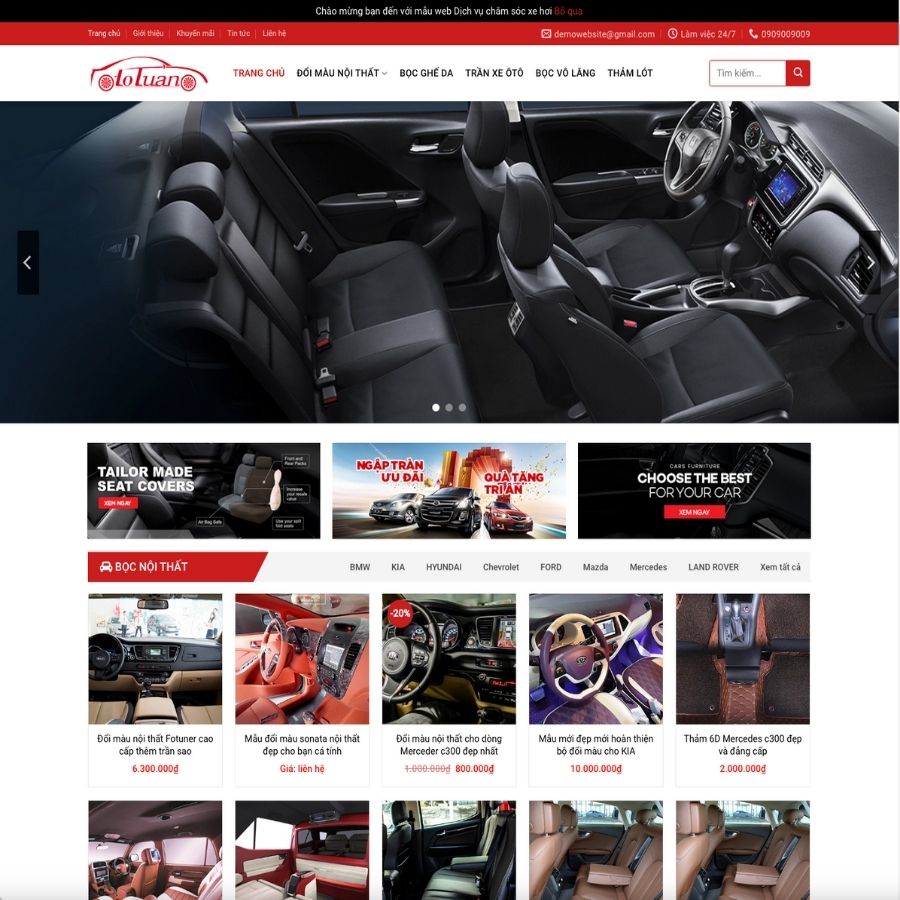 Themes WordPress mẫu website đồ chơi ô tô, website bán phụ kiện ô tô, đồ chơi ô tô cực đẹp 2