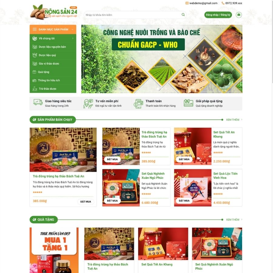 Themes wordpress mẫu website thực phẩm chức năng, bán thực phẩm chức năng 6