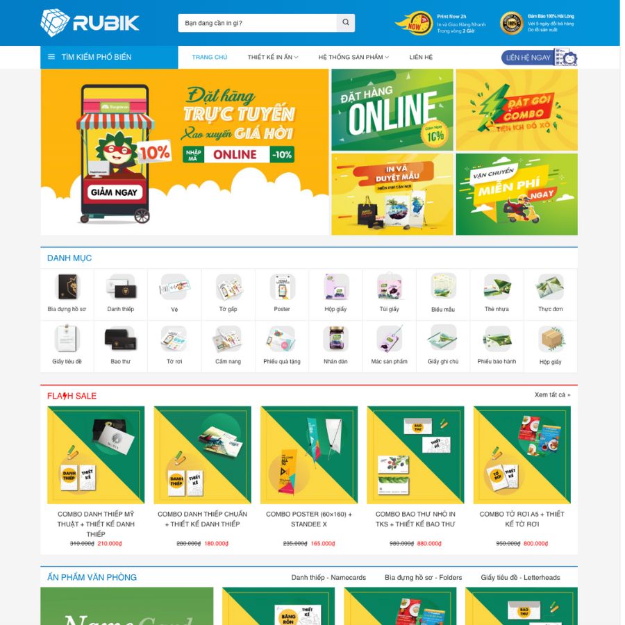 Themes wordpress mẫu website in ấn 4, bán hàng văn phòng, phụ kiện in ấn