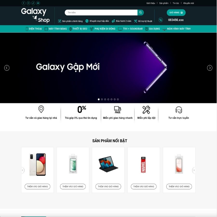 Themes WordPress mẫu website phụ kiện điện thoại, website bán điện thoại, phụ kiện, apple, samsung