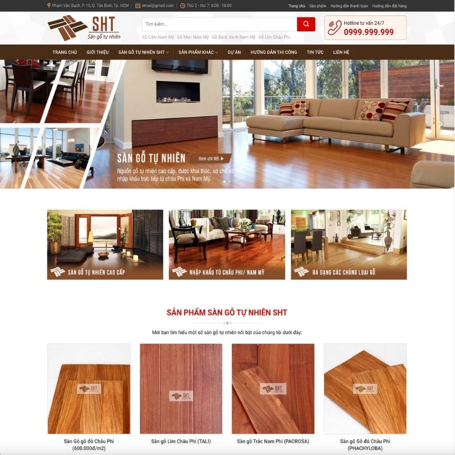 Themes WordPress mẫu website đồ gỗ, website bán sàn gỗ tự nhiên, themes đồ gỗ tự nhiên