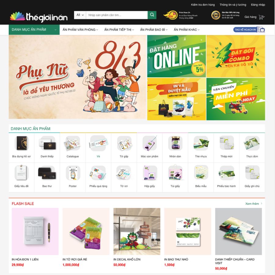 Themes wordpress mẫu website in ấn 6, bán hàng văn phòng, phụ kiện in ấn