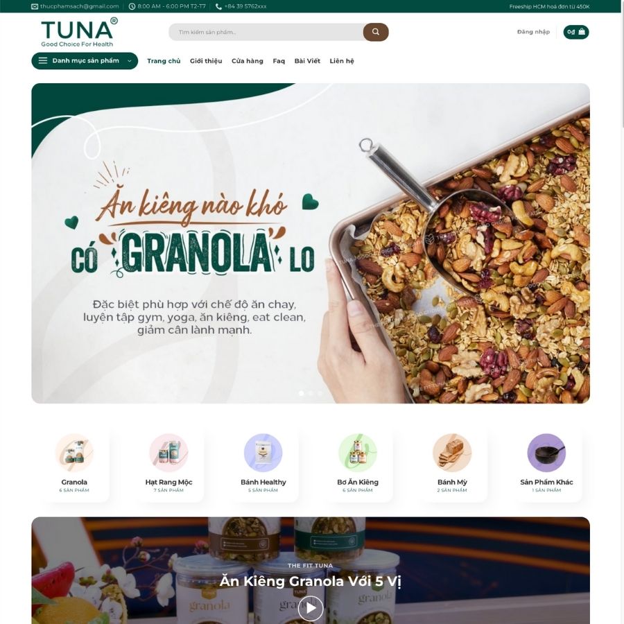 Themes wordpress mẫu website thực phẩm sạch, bán thực phẩm chức năng, sữa