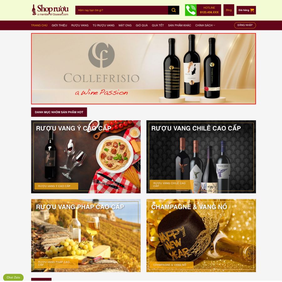 Themes wordpress mẫu website shop bán rượu, bán đồ uống, giới thiệu rượu 2