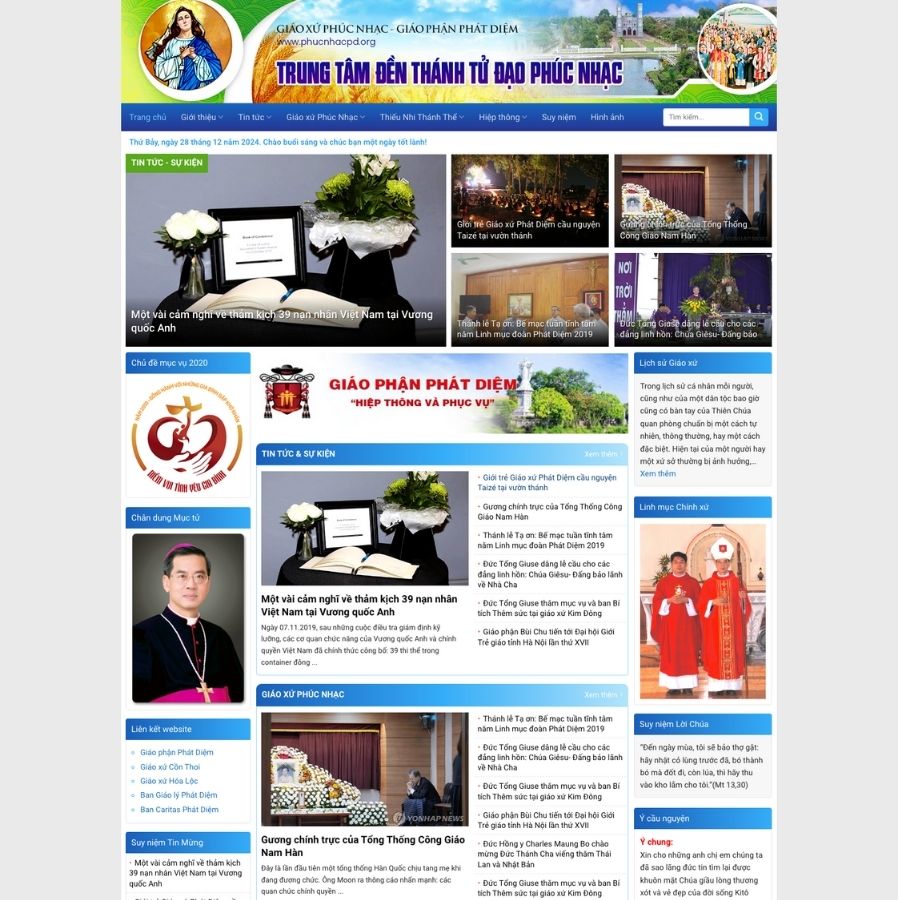 Themes WordPress mẫu website tin tức công giáo, web về công giáo, tin tức cha đạo 7