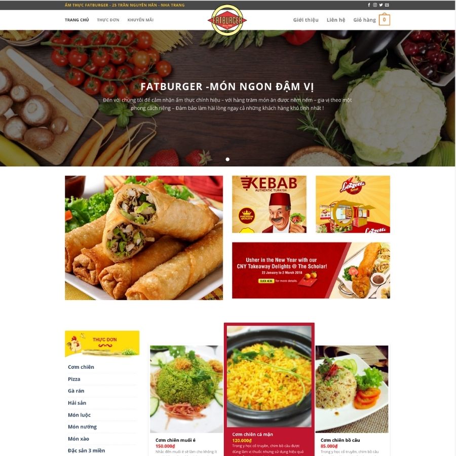 Themes WordPress mẫu website ẩm thực, nhà hàng, đồ ăn uống bán hàng