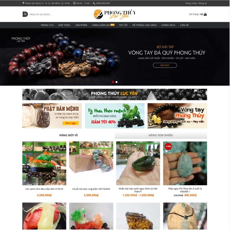 Themes WordPress mẫu website đá quý, bán đá quý phong thuỷ, shop phong thuỷ, đồ phong thuỷ 2