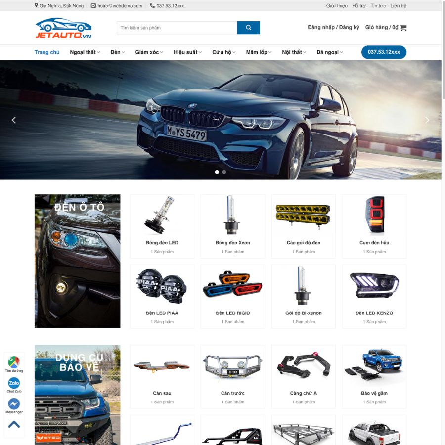 Themes wordpress mẫu website bán hàng đồ chơi ô tô, thiết bị ô tô, phụ kiện ô tô