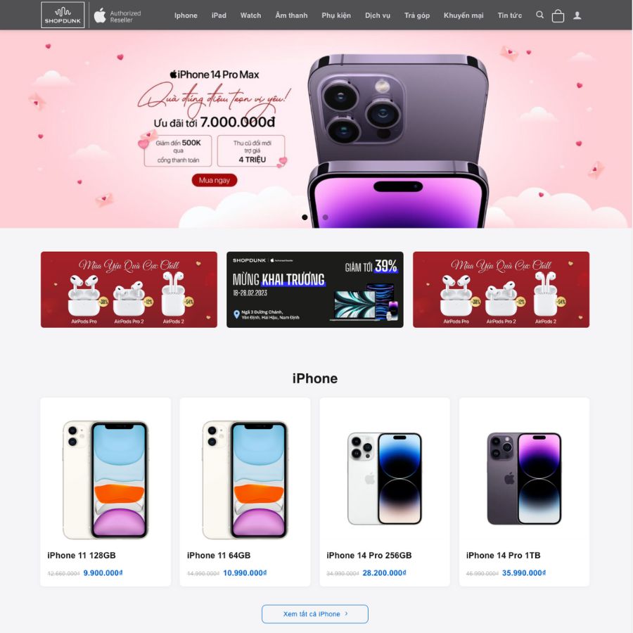 Themes wordpress mẫu website iphone 3, bán thiệu thoại, laptop cực đẹp