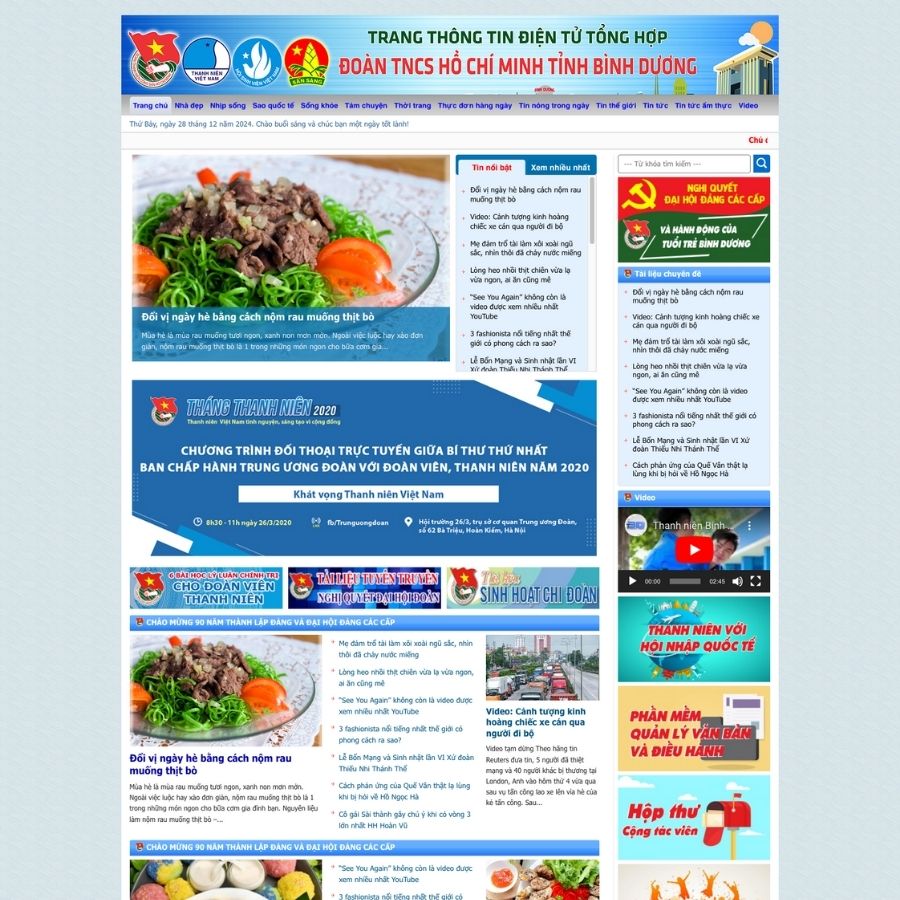 Themes WordPress mẫu website tin tức về tổ chức, về đoàn thanh niên, cổng thông tin điện tử 9