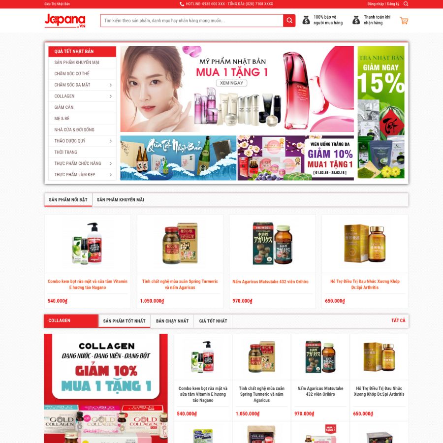 Themes wordpress mẫu website siêu thị mỹ phẩm, bán hàng mỹ phẩm