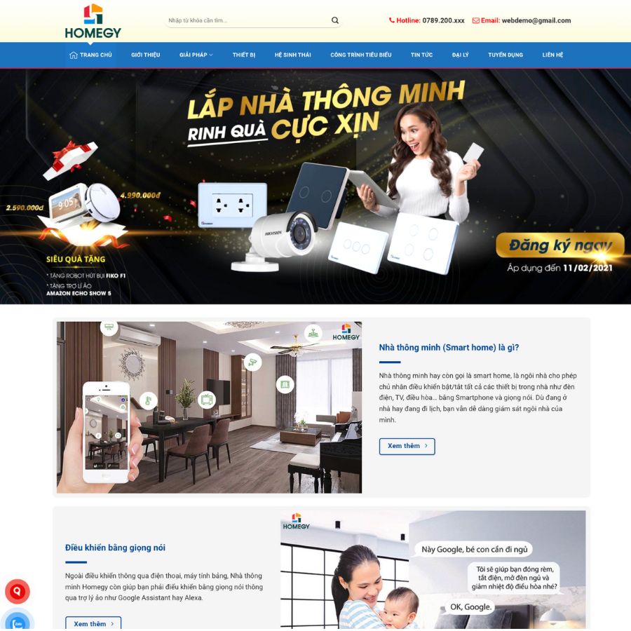 Themes wordpress mẫu website smart home, nhà thông minh, công ty công nghệ