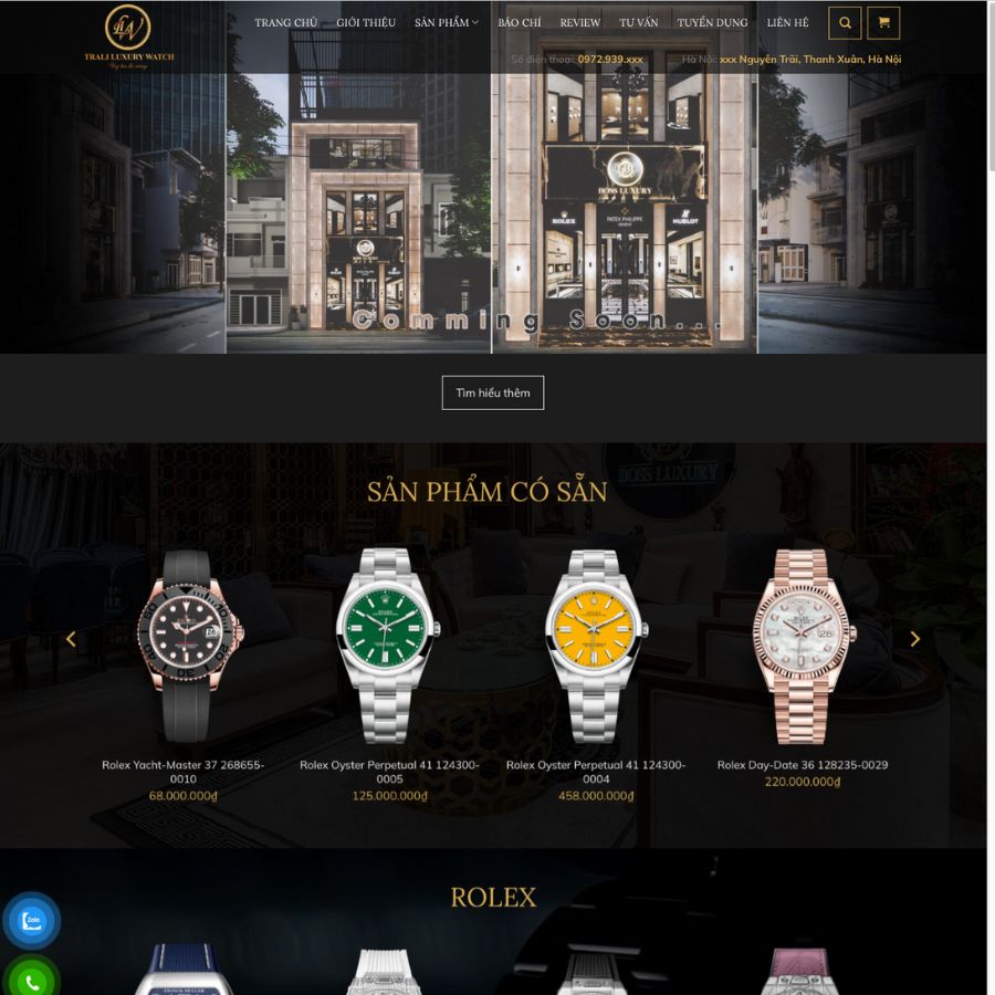 Themes wordpress mẫu website bán hàng đồng hồ, giới thiệu đồng hồ, phụ kiện