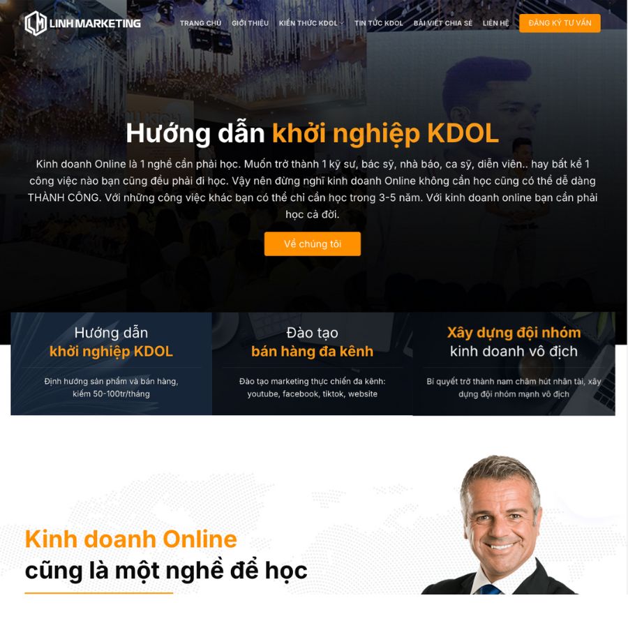 Themes wordpress mẫu website khoá học đầu tư, chuyên giới thiệu khoá học