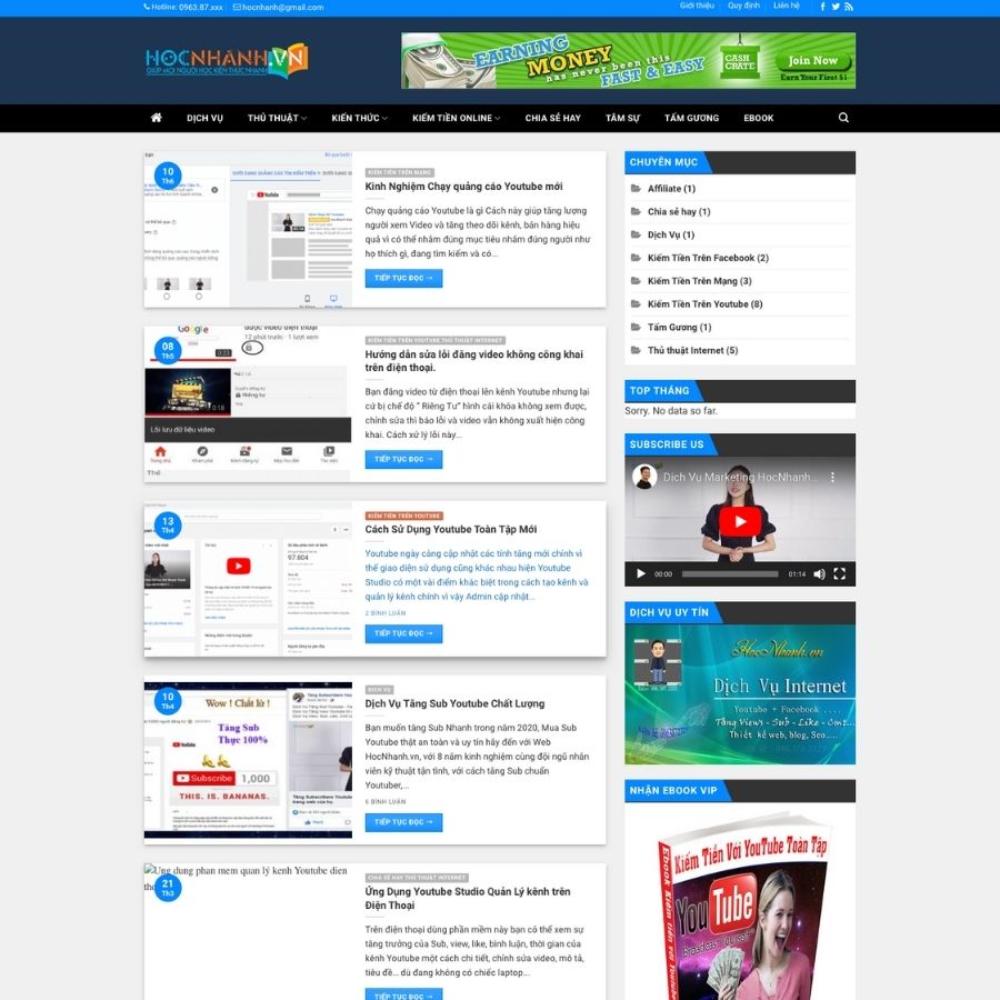 Themes WordPress mẫu website tin tức thủ thuật blog, web thủ thuật, web tin tức 13
